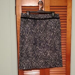 Talbots Black and Cream Pencil Skirt
